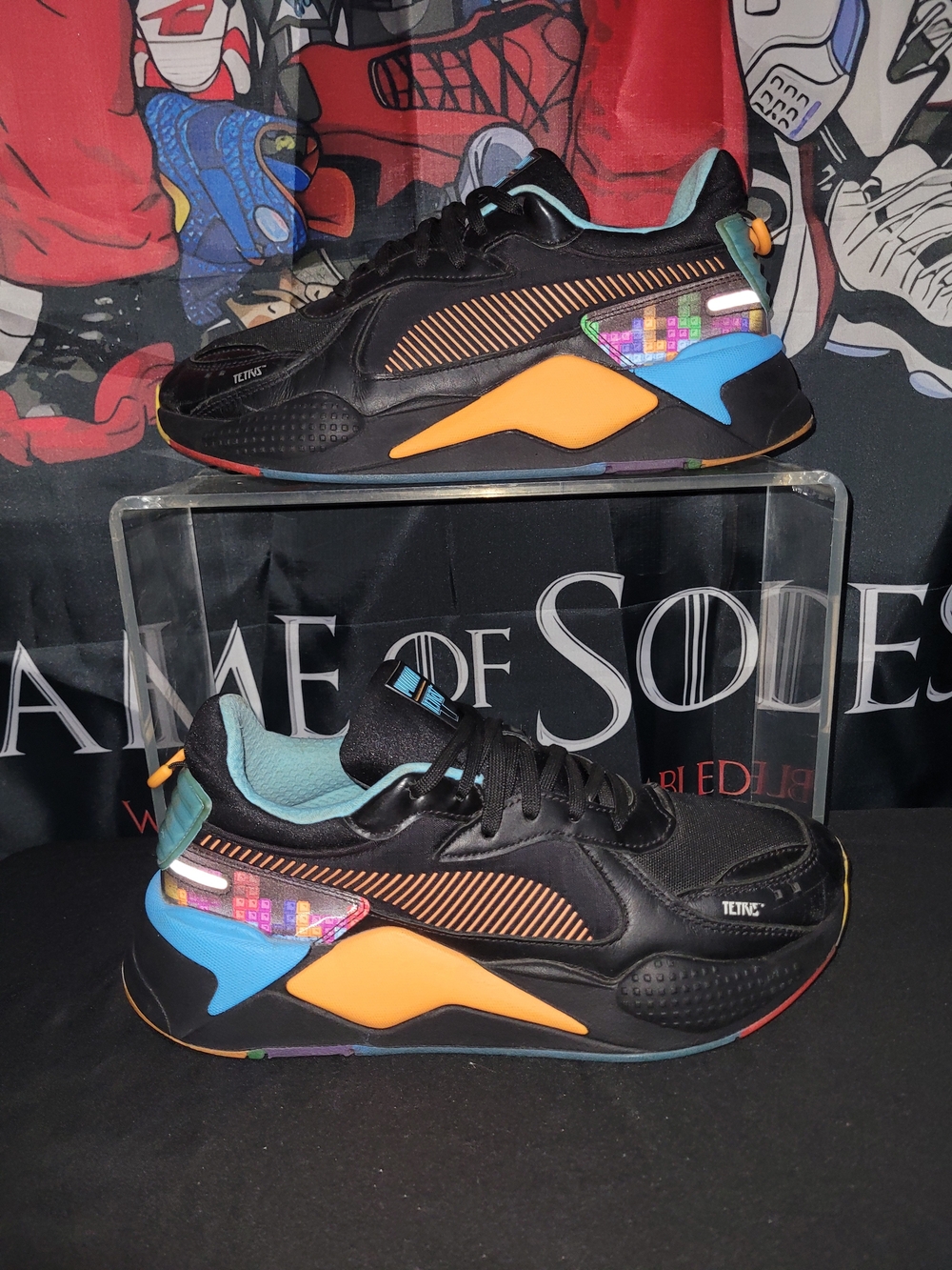 Puma RS-X Tetris Collabe Black Multicolor Sneakers